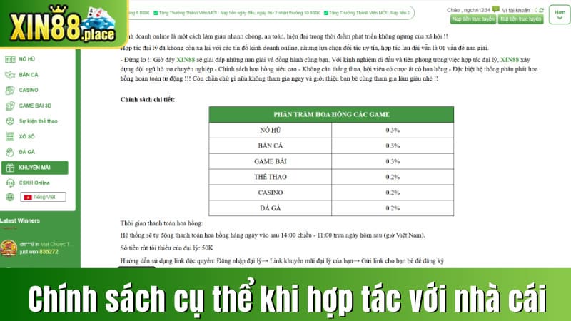 Chính sách cụ thể cần biết khi hợp tác với nhà cái