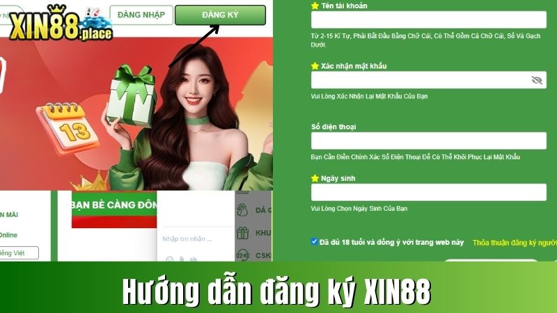 Hướng dẫn đăng ký XIN88 trên điện thoại và máy tính